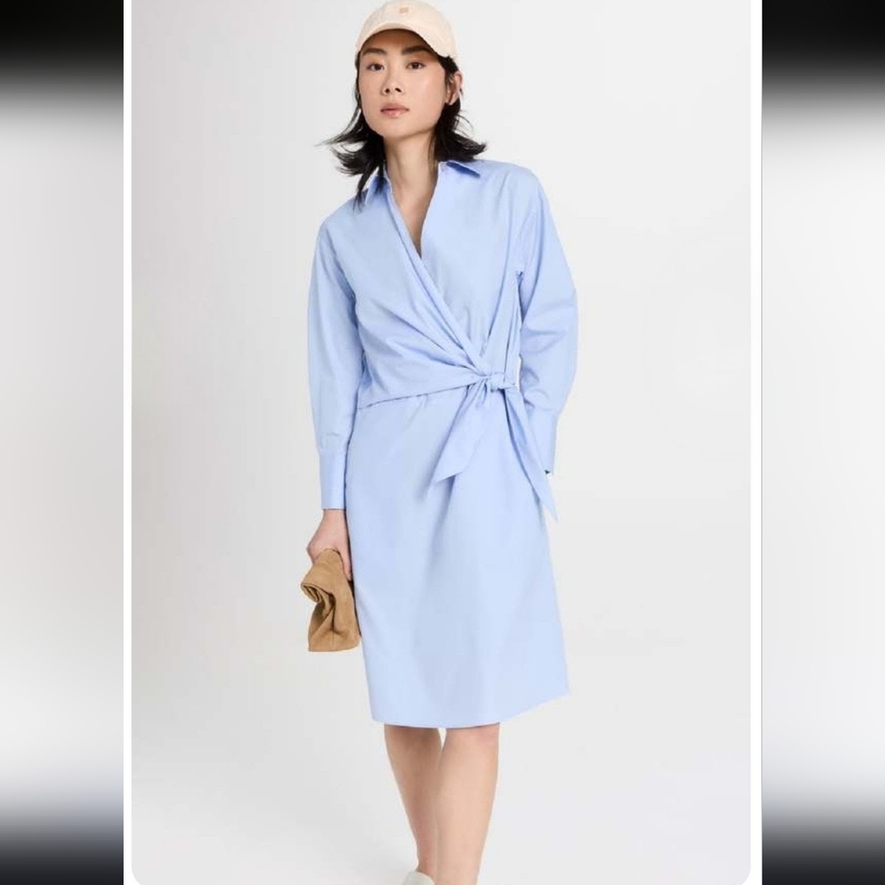 NWT $425 Vince Long-Sleeve Short Wrap Shirtdress Size 8 - Picture 7 of 16